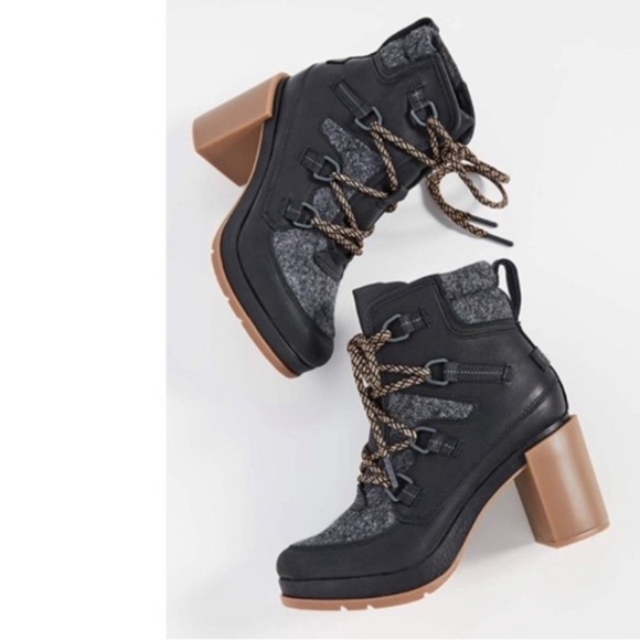 Sorel Blake Waterproof Leather Lace-up Boots Black  NL3306-010 Gorpcore Winter - Picture 3 of 16